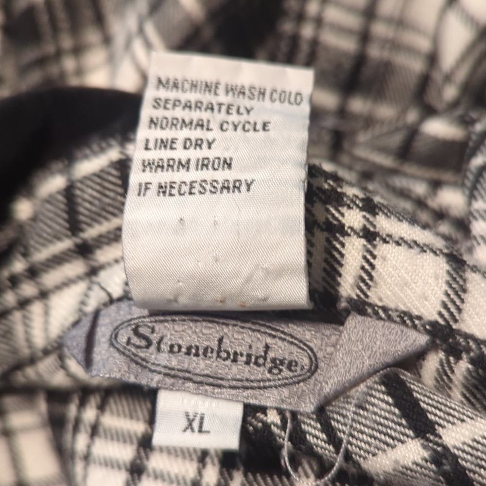 Sex Pistols God Save The Queen B&W Flannel Front Button Shirt w/Fringe XL - Picture 13 of 15
